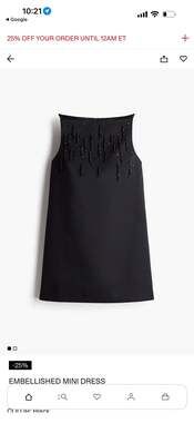 HM Embellished Beaded Mini Dress Size Medium